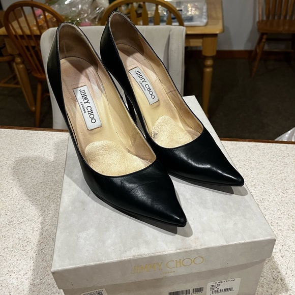 Jimmy Choo Abel Kid Black 100mm 40 9 - Picture 6 of 6